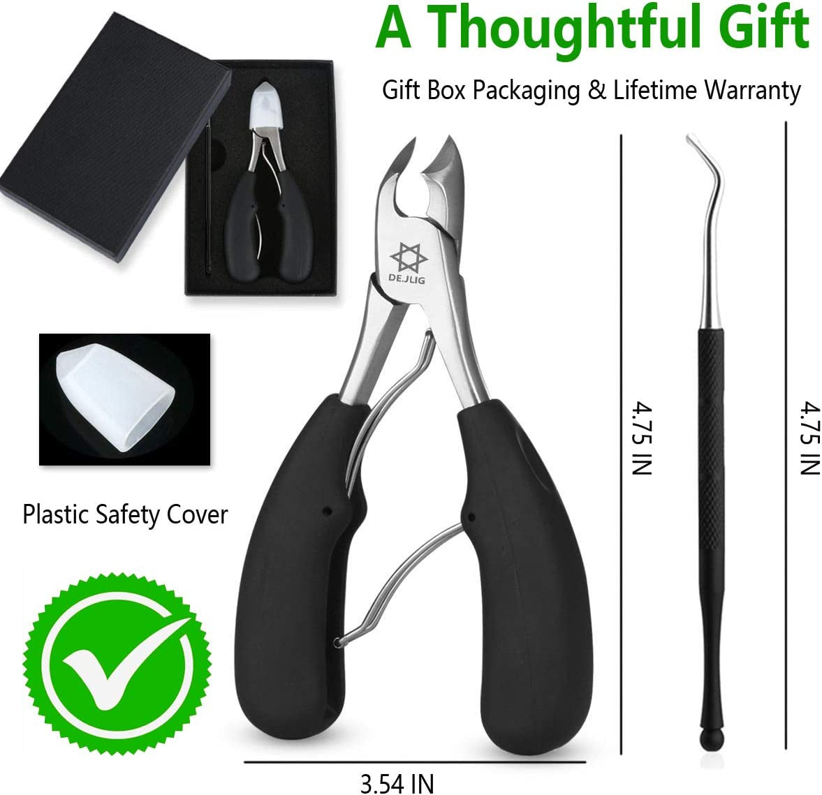 Podiatrist Toenail Clippers，Professional Ingrown or Thick Toe Nail Clippers for Men & Seniors ，Toe Clippers Podiatrist Tool Pedicure Clippers Toenail Cutters Nipper Precision Diabetic Toenail Clipper Health & Beauty > Personal Care > Cosmetics > Cosmetic Tools > Nail Tools DEJLIG   