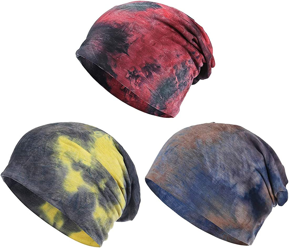 Century Star Unisex Baggy Lightweight Hip-Hop Soft Cotton Slouchy Stretch Beanie Hat Apparel & Accessories > Clothing Accessories > Headwear Century Star Neck Gaiter Tie-dye One Size 
