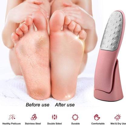 Foot Scrubber with Stand, Never-Cut-Your-Feet Foot File Callus Remover - Safe to Use | Comfortable Foot Scraper Feet Scrubber Dead Skin Remover, Best Home Pedicure Foot Care Tool, Used on Wet/Dry Feet Health & Beauty > Personal Care > Foot Care Weetiee   
