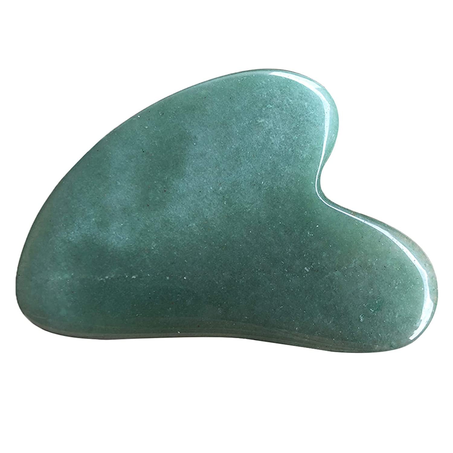 Fekuar Natural Green Jade Gua Sha Massage Tool for Body Skin Facial, Crystal Scraping Board for SPA Acupuncture Therapy Trigger Point Treatment Health & Beauty > Personal Care > Cosmetics > Cosmetic Tools > Skin Care Tools Fekuar Green Aventurine  