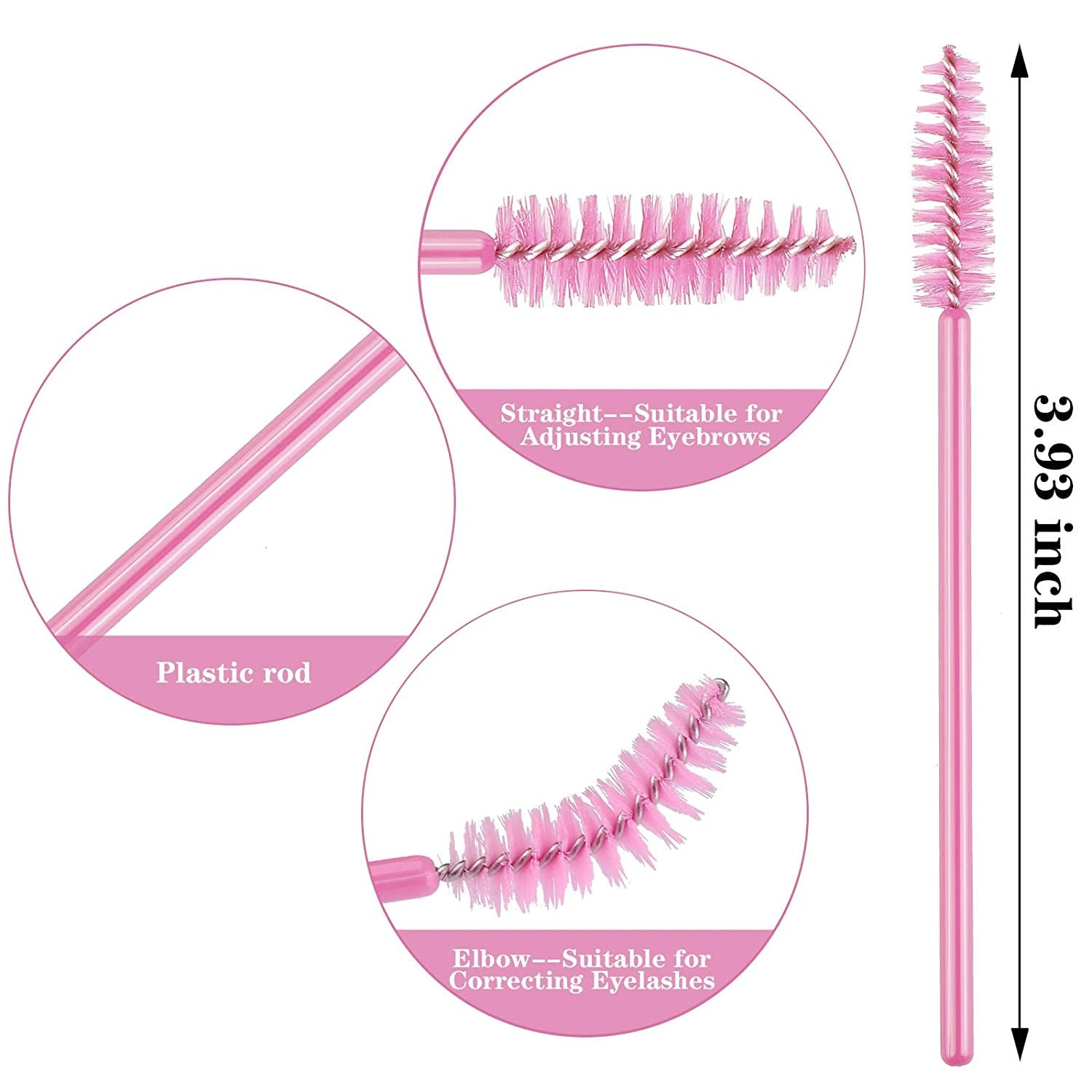 Elcoho 20 Pieces Lash Shampoo Brushes Facial Cleansing Brushes Cosmetic Eyelash Extension Peel off Blackhead Brush Remover Tool Cleansing Brush Nose Pore with 50 Eyelash Brushes, Pink-Hot Pink Health & Beauty > Personal Care > Cosmetics > Cosmetic Tools > Makeup Tools ELCOHO   