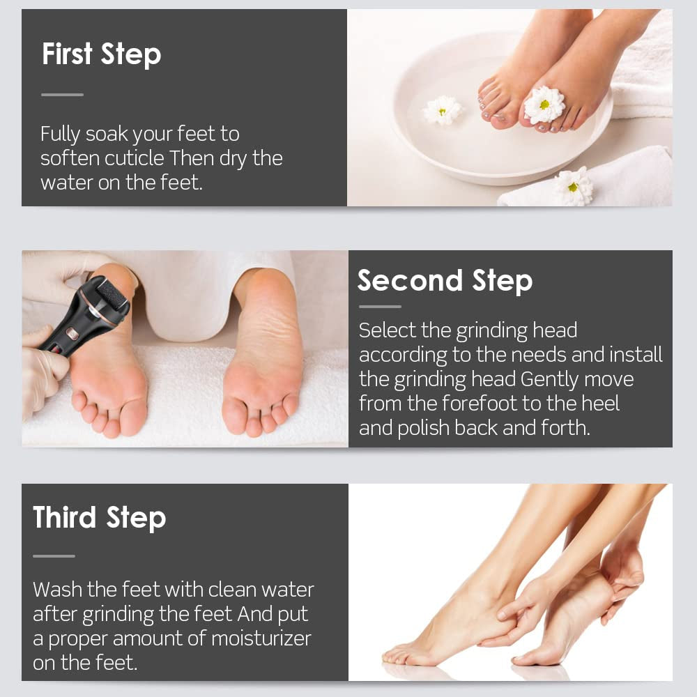 Electric Foot File Callus Remover, Rechargeable Callous Removers for Feet, Professional Foot Care Kit Foot Rasp Dead Skin Remover Pedicure Kit with Power Display for Men Women Salon or Home Best Gift Health & Beauty > Personal Care > Foot Care iToncs   