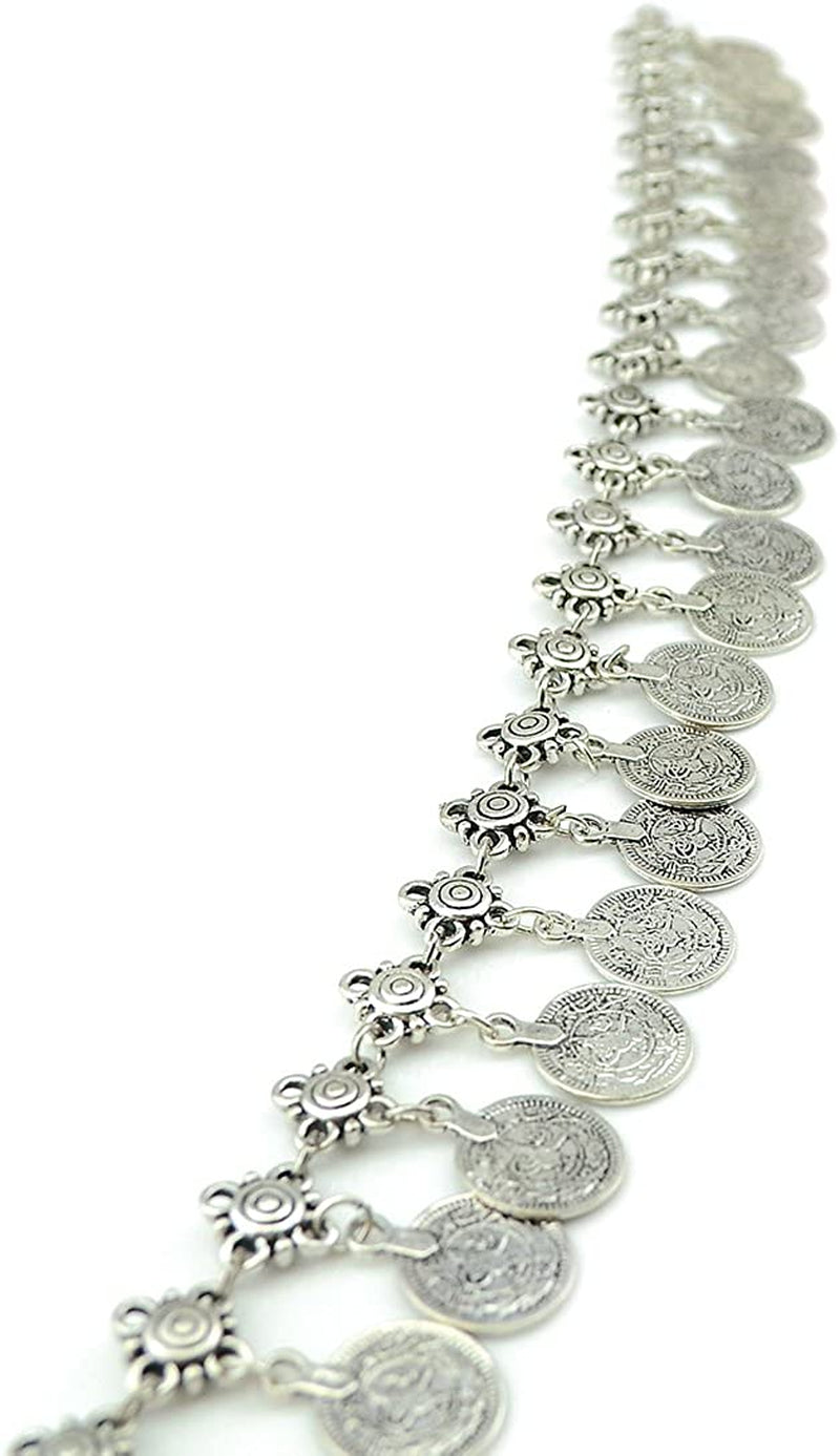 Idealway Gypsy Silver Dangle Coins Belly Chain Hippie Boho Belt Belly Dance Chain Body Jewelry Apparel & Accessories > Jewelry > Body Jewelry idealway   