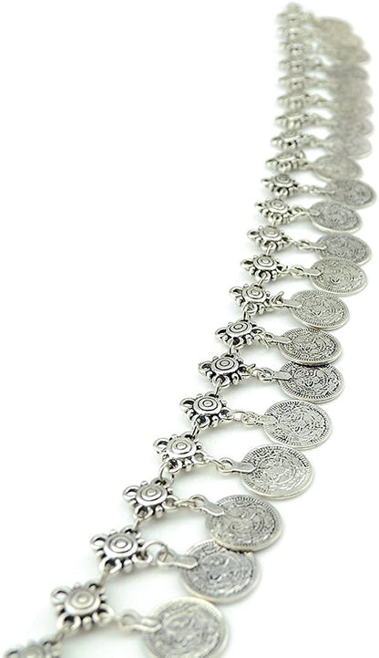 Idealway Gypsy Silver Dangle Coins Belly Chain Hippie Boho Belt Belly Dance Chain Body Jewelry Apparel & Accessories > Jewelry > Body Jewelry idealway   