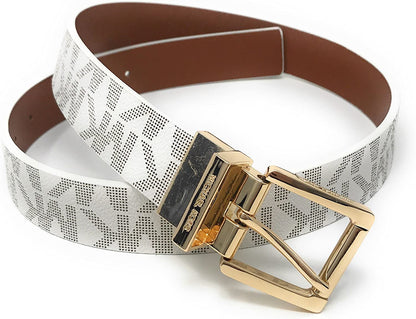 Michael Kors Women'S Mk Logo Monogramed Reversible Buckle Belt Apparel & Accessories > Clothing Accessories > Belts Michael Kors   
