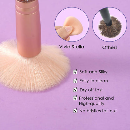 Vivid Tella Makeup Brushes 10 Pcs Crystal Transparent Handle Acrylic Cosmetic Brush Set Travel Makeup Bag Beauty Tool for Women Girls Health & Beauty > Personal Care > Cosmetics > Cosmetic Tools > Makeup Tools VIVID TELLA   