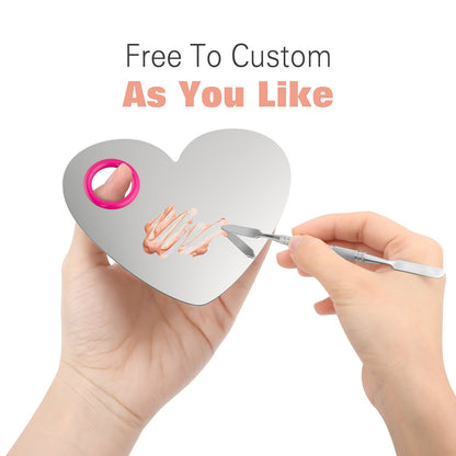 Luxspire Professional Makeup Palette Stainless Steel Heart Cosmetics Foundation Nail-Art Mixing Blending Make up Tools with Spatula for Eye Shadow, Eyelash, Lipsticks, Nail Art Health & Beauty > Personal Care > Cosmetics > Cosmetic Tools > Makeup Tools Luxspire   
