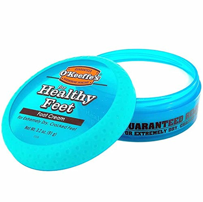 Dry Cracked Heels Repair Bundle with Open Toe Moisturizing Silicone Gel Heel Socks (2 Pairs, Gray) and O’Keeffe’S Healthy Feet Cream Jar for Home Foot Skin Care Health & Beauty > Personal Care > Foot Care Bodiance   