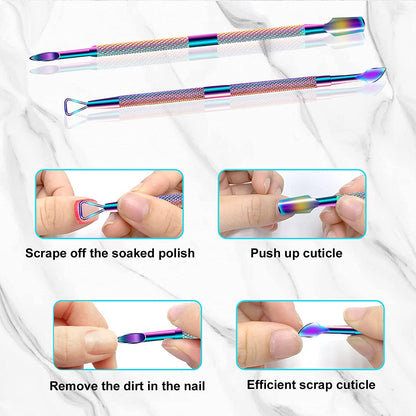 Haynery Cuticle Trimmer with Cuticle Pusher, Cuticle Remover Cuticle Scissors Manicure Tools, Professional Stainless Steel Cuticle Cutter, Dead Skin Remover Nail Tools for Fingernails and Toenails Health & Beauty > Personal Care > Cosmetics > Cosmetic Tools > Nail Tools Haynery   
