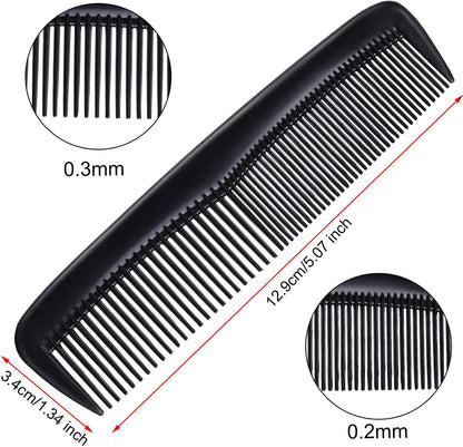 Hestya 24 Pack Black Hair Comb Pocket Plastic Comb Unbreakable Plastic Hairdressing Styling Comb Set for Salon or Hotel Hair Care Health & Beauty > Personal Care > Hair Care HESTYA   