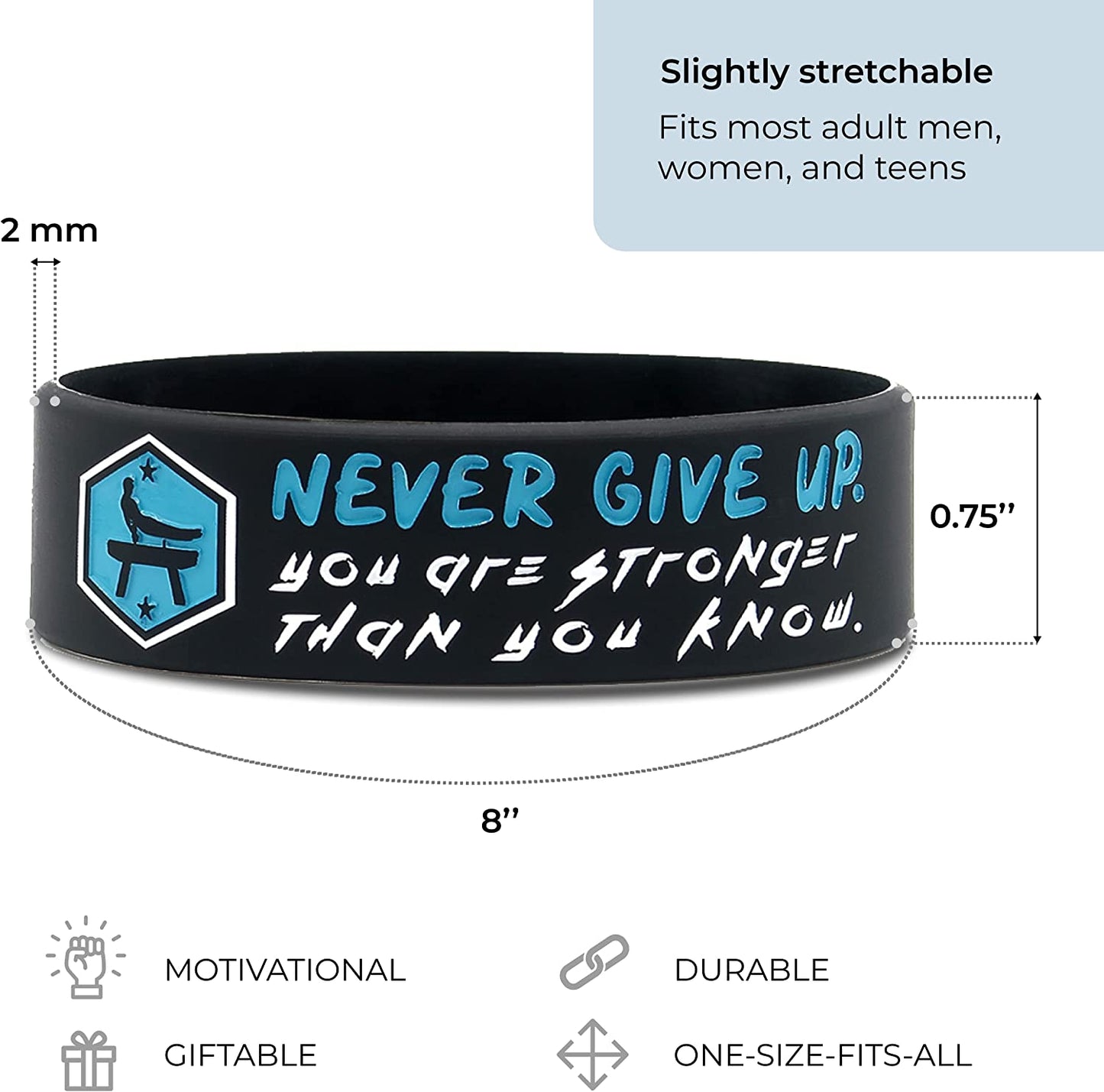 Inkstone Dance Bracelets | (12-Pack) Sports Motivational Quotes "If You Believe You Will Achieve" | Durable | Encouraging Gifts for Team, Friends, Colleagues, and Employee Apparel & Accessories > Jewelry > Bracelets Inkstone   