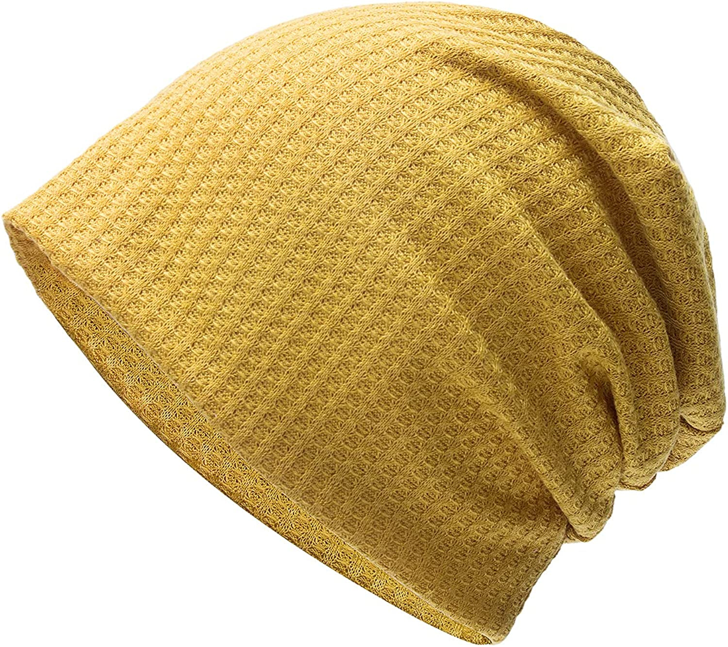 Century Star Unisex Baggy Lightweight Hip-Hop Soft Cotton Slouchy Stretch Beanie Hat Apparel & Accessories > Clothing Accessories > Headwear Century Star 1 Solid Yellow One Size 