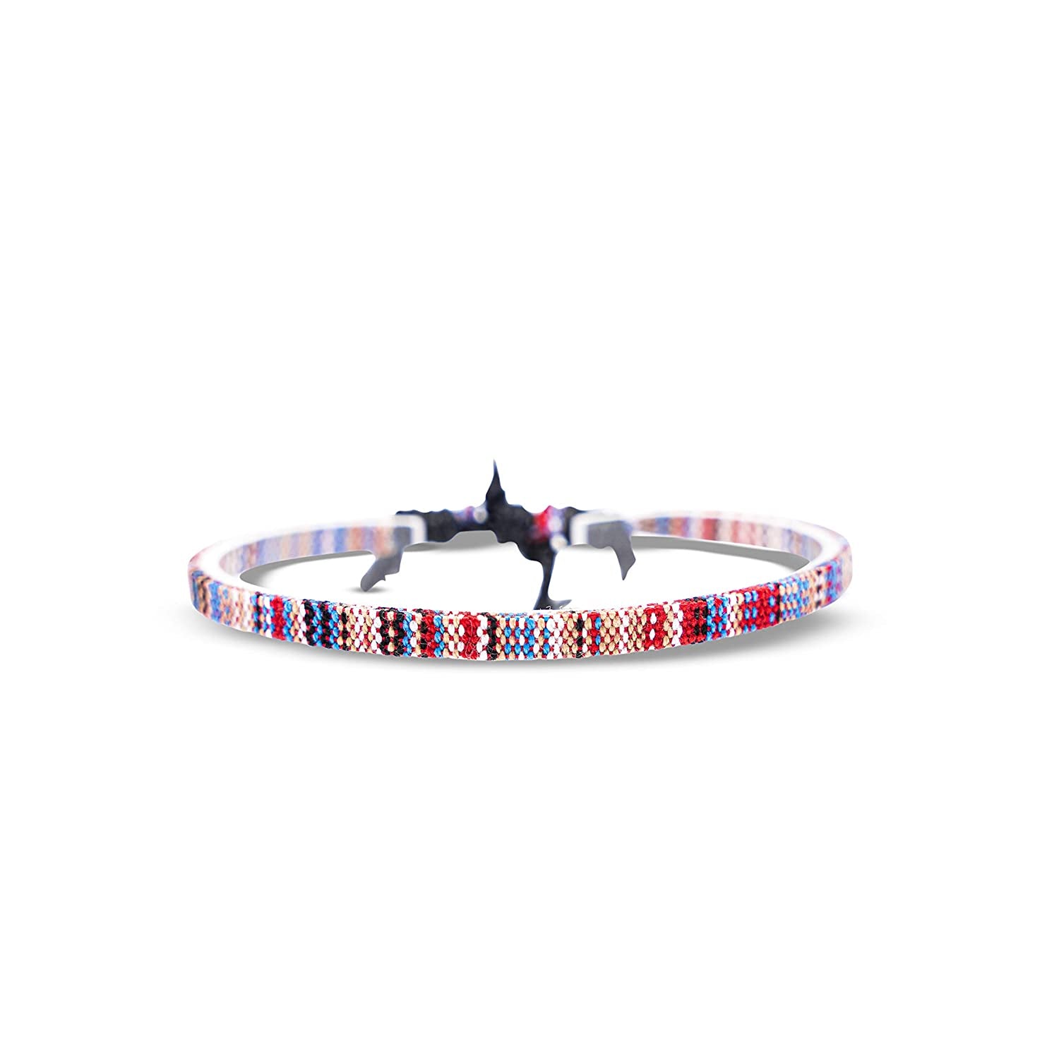 Boho Surfer Bracelet Women & Men - Braided Summer Beach Bracelet - Handmade Festival Accessories - Thin Friendship Bracelets - 100% Waterproof & Adjustable - Ethnic Hippie Style Jewelry (Blue-White) Apparel & Accessories > Jewelry > Bracelets Made by Nami Multi  