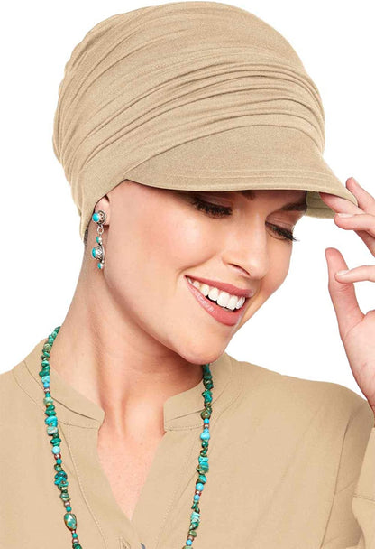 Cardani Slouchy Newsboy Hat - Viscose from Bamboo Slouch Caps for Women Apparel & Accessories > Clothing Accessories > Headwear Cardani Luxury Bamboo - French Beige One Size 