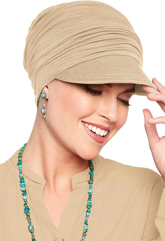 Cardani Slouchy Newsboy Hat - Viscose from Bamboo Slouch Caps for Women Apparel & Accessories > Clothing Accessories > Headwear Cardani Luxury Bamboo - French Beige One Size 