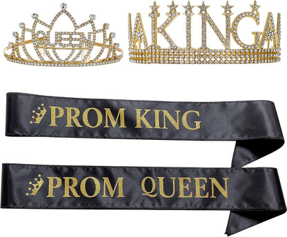 King'S Crown and Queen'S Tiara, Prom King and Prom Queen Sash -Costume Prom Accessories Apparel & Accessories > Clothing Accessories > Sashes ANWNK   