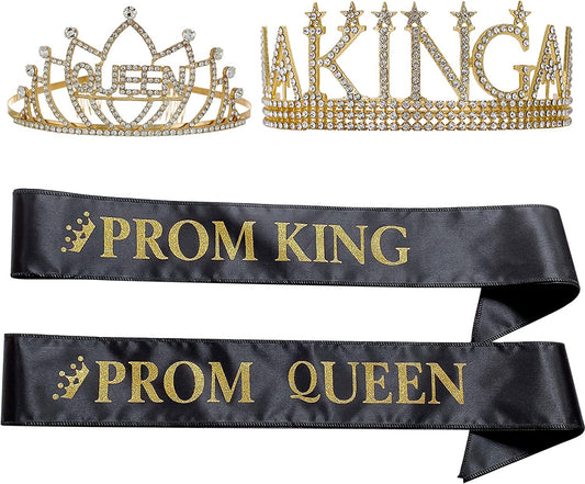 King'S Crown and Queen'S Tiara, Prom King and Prom Queen Sash -Costume Prom Accessories Apparel & Accessories > Clothing Accessories > Sashes ANWNK   