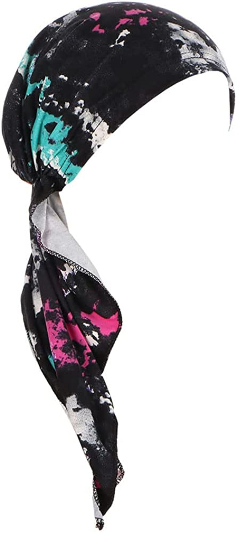 Fxhixiy Pre-Tied Bandana Turban Hat Chemo Cancer Headscarf Headwraps Headwear for Women Hair Cover Hat Apparel & Accessories > Clothing Accessories > Bandanas & Headties Fxhixiy Multicolour  