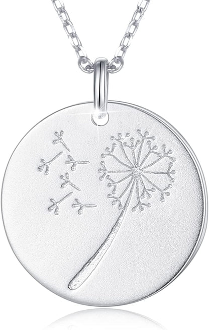 Dandelion Earrings Drop Earrings/Adjustable Ring 925 Sterling Silver Dangle Earrings for Women Apparel & Accessories > Jewelry > Anklets Yearace Dandelion necklace  