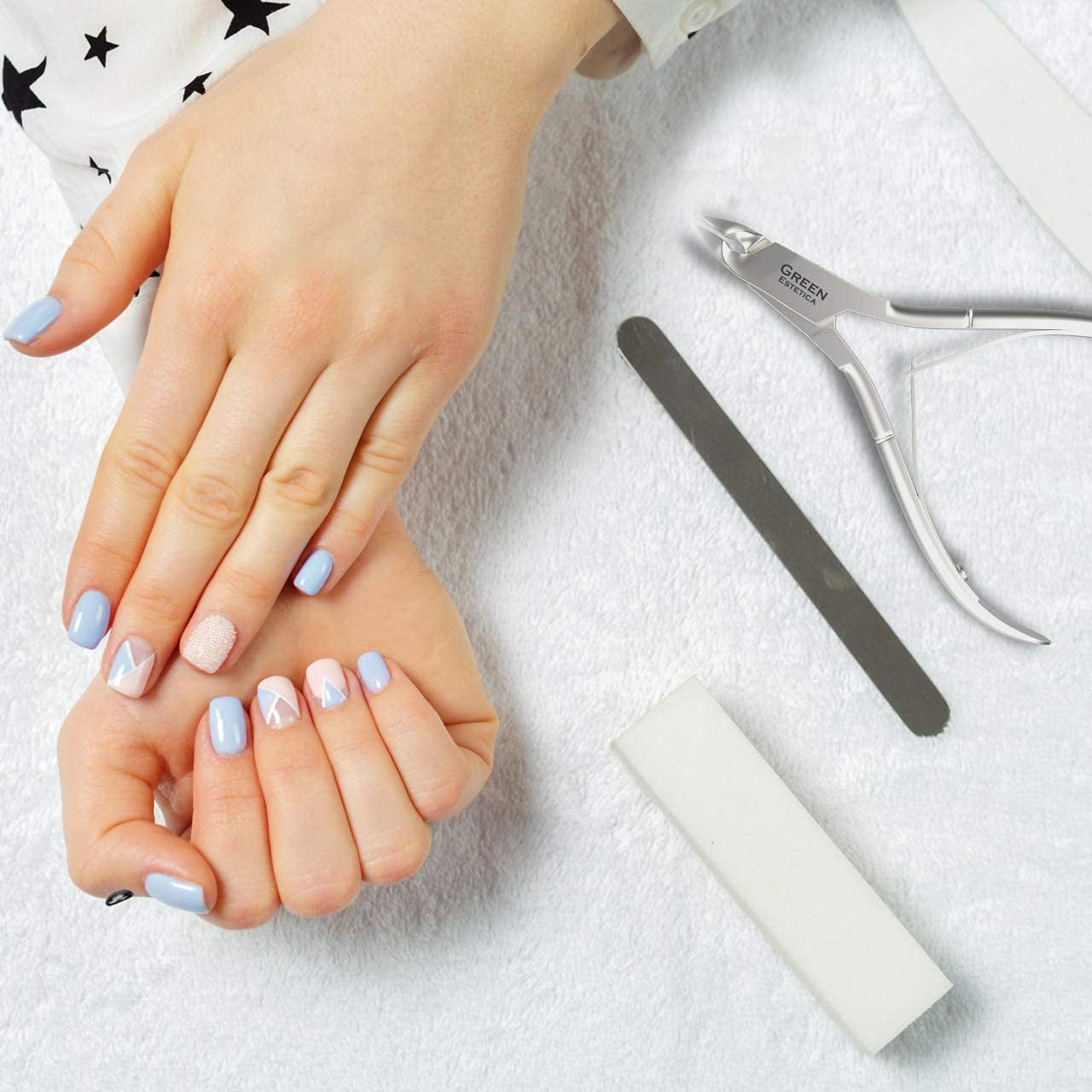 Nail Cuticle Trimmer Professional Cuticle Cutter Stainless Steel Cuticle Nippers with Sharp Blades and Double Spring Cuticle Clippers for Nail Care Pedicure Manicure Nail Tools (Silver) Health & Beauty > Personal Care > Cosmetics > Cosmetic Tools > Nail Tools GREEN ESTETICA   