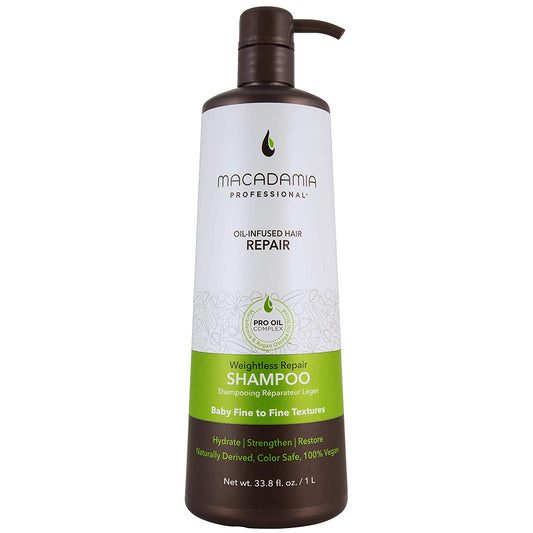 Macadamia Professional Hair Care Sulfate Paraben Free Natural Organic Crueltyfree Vegan Hair Products Weightless Hair Repair Shampoo , Green, Sheer Pecan, 33.8 Fl Oz Health & Beauty > Personal Care > Hair Care Macadamia Professional   