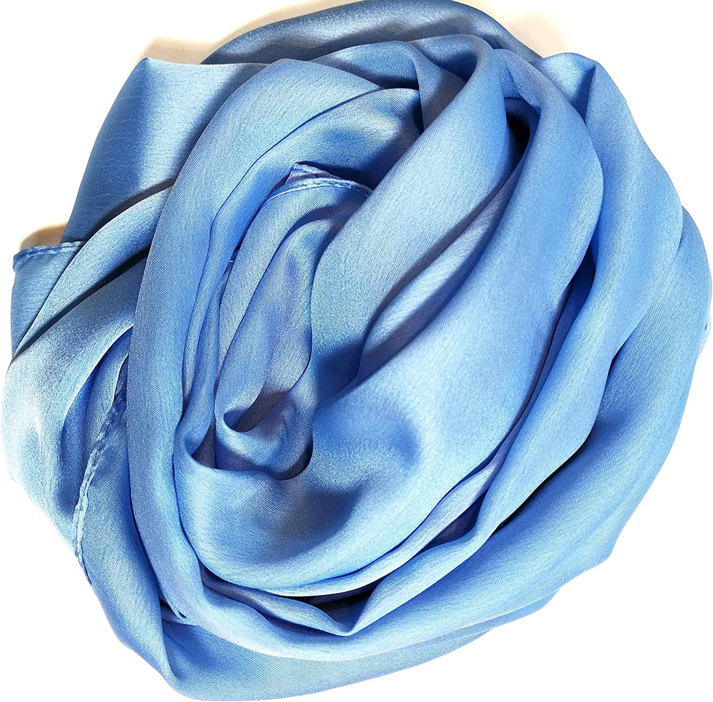 Shanlin Silk Feel Long Satin Patterned & Solid Color Scarves for Women in Gift Box Apparel & Accessories > Clothing Accessories > Scarves & Shawls Shanlin Solid Color: Sky Blue  