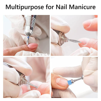 Melodysusie 10Pcs Nail Drill Bits Set, 3/32 Inch Diamond Cuticle Nail Bits Kit for Nail Drill E-File, Manicure Pedicure Remover Tools for Acrylic Gel Nails, Salon Home Nail Care Supplies, Silver Health & Beauty > Personal Care > Cosmetics > Cosmetic Tools > Nail Tools MelodySusie   