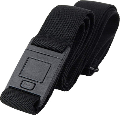 Beltaway-The Square Adjustable No Show Flat Buckle Belt Comfortably Holds Your Pants Up Apparel & Accessories > Clothing Accessories > Belt Buckles BELTAWAY Black One Size (0-14) 
