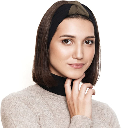 BLOM Original Headbands for Women Wear for Yoga, Fashion, Working Out, Travel or Running Multi Style Apparel & Accessories > Clothing Accessories > Headwear BLOM Dark Olive & Black  