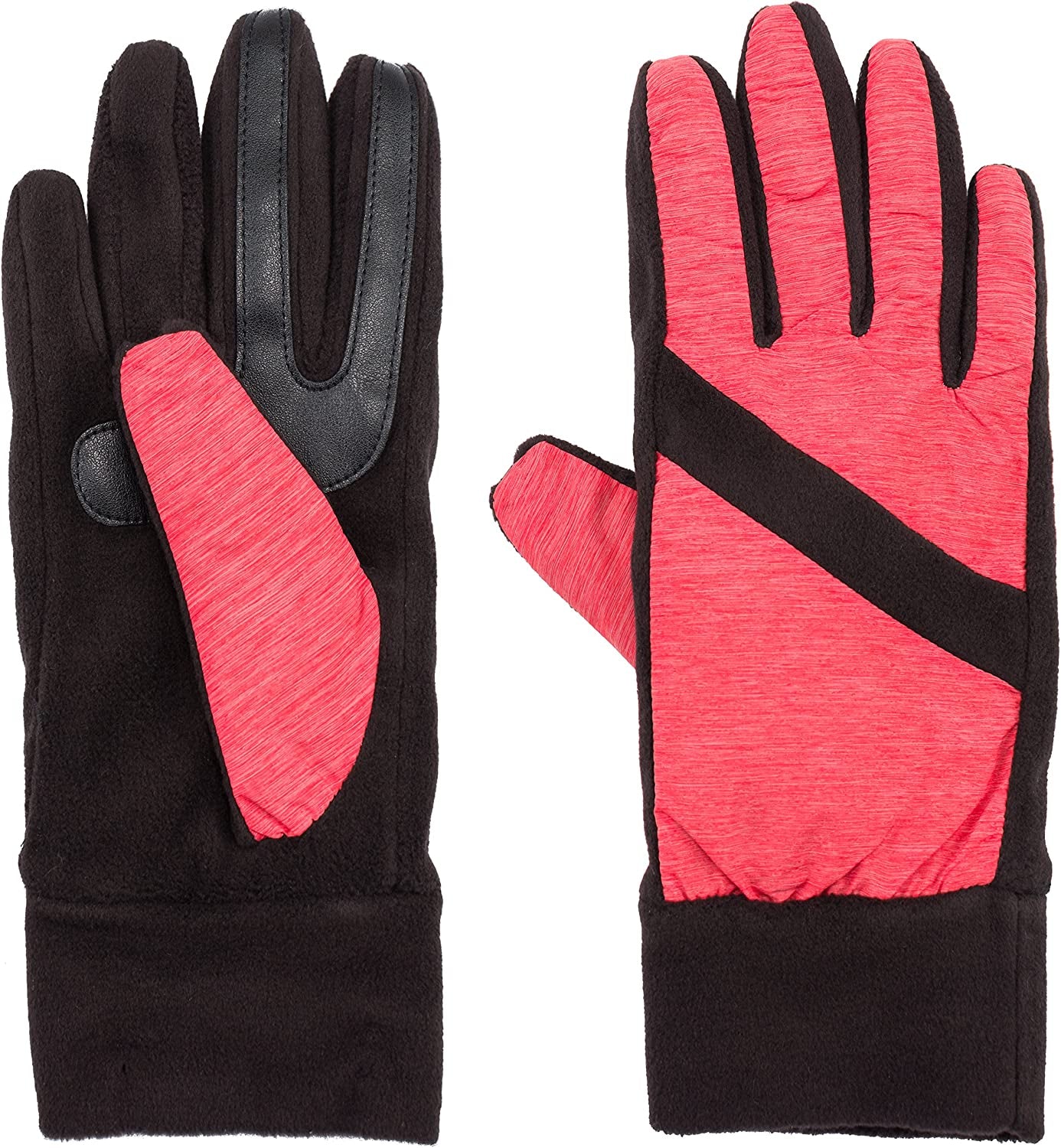 Isotoner Women'S Smartdri Super Soft Nylon Fleece Pieced Glove Apparel & Accessories > Clothing Accessories > Gloves & Mittens KYLIE MAX Hibiscus Heather Small-Medium 