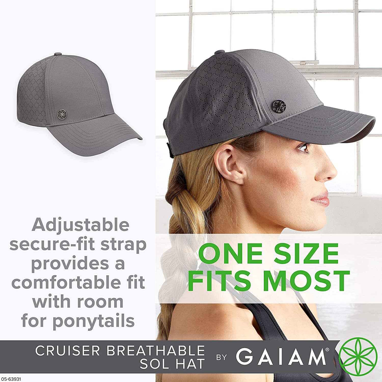 Gaiam Unisex-Adult Mens Cruiser Sol Apparel & Accessories > Clothing Accessories > Hats Fit For Life   