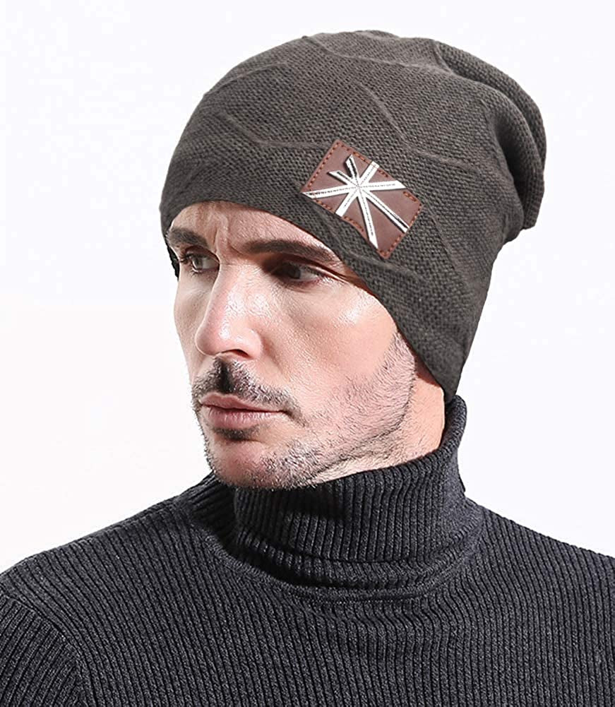 Ousipps 2 Pack Winter Hats for Men Women, Baggy Mens Beanies for Winter Ski Snow Skull Hats Black Beanie for Men and Women Apparel & Accessories > Clothing Accessories > Hats Ousipps   