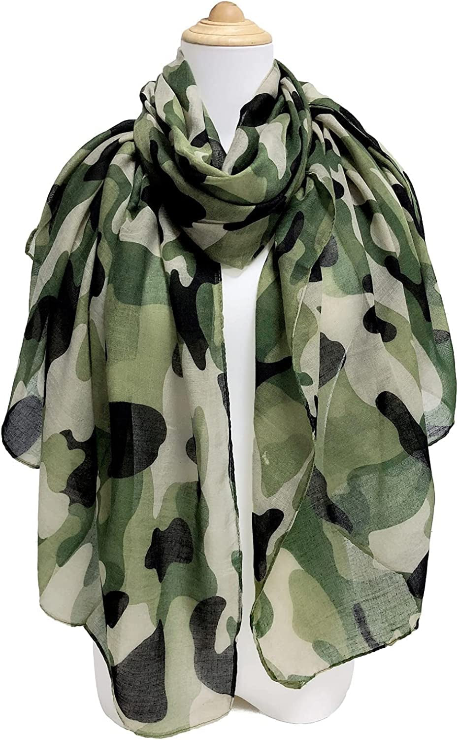 GERINLY Scarves - Lightweight Summer Travel Scarf Camouflage Print Shawl Wrap Apparel & Accessories > Clothing Accessories > Scarves & Shawls GERINLY   