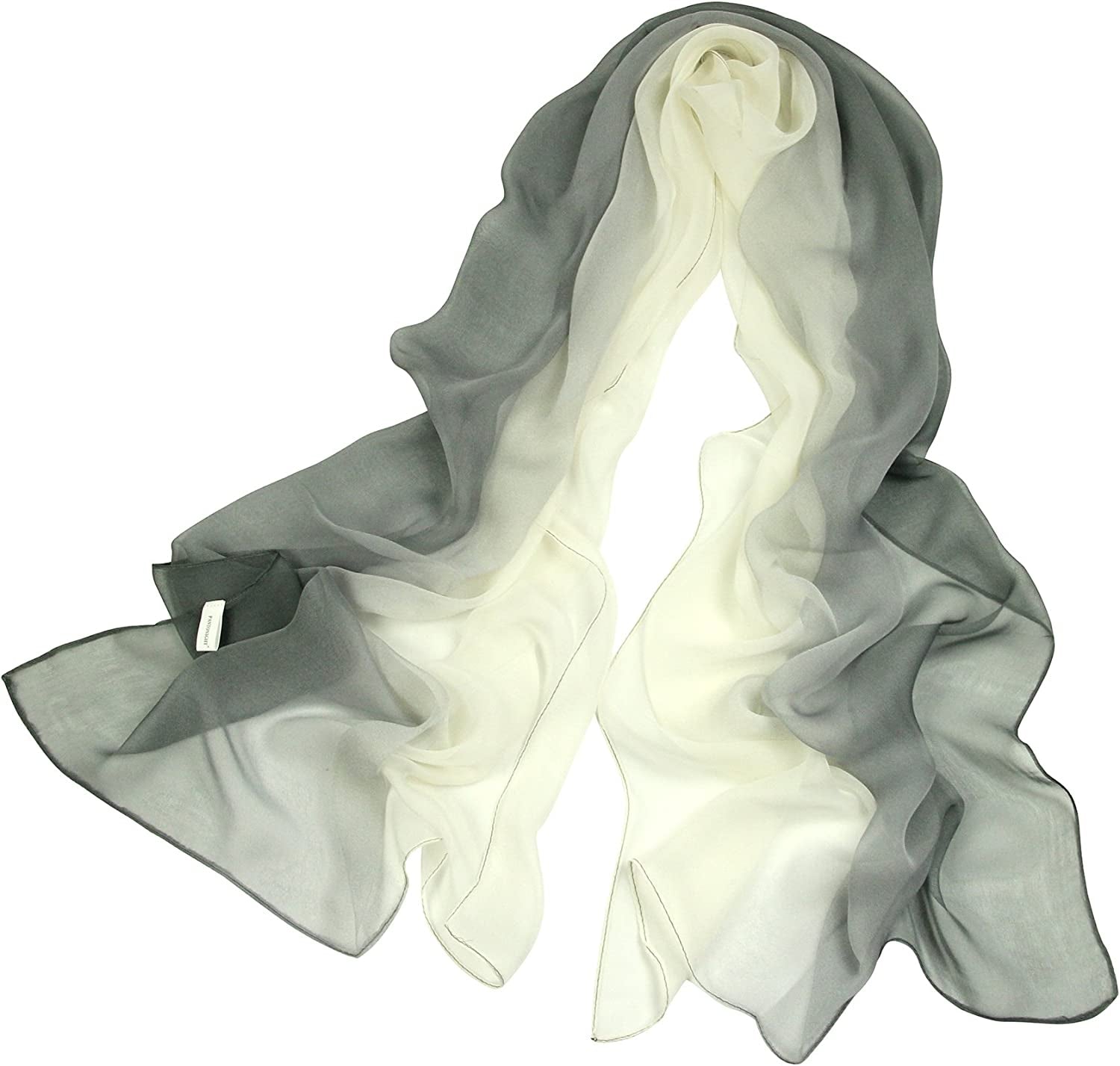 Long Chiffon Sheer Scarf Gradient - Pantonight Shaded Colors Lightweight Scarf for Womens Apparel & Accessories > Clothing Accessories > Scarves & Shawls PANTONIGHT Color 093  