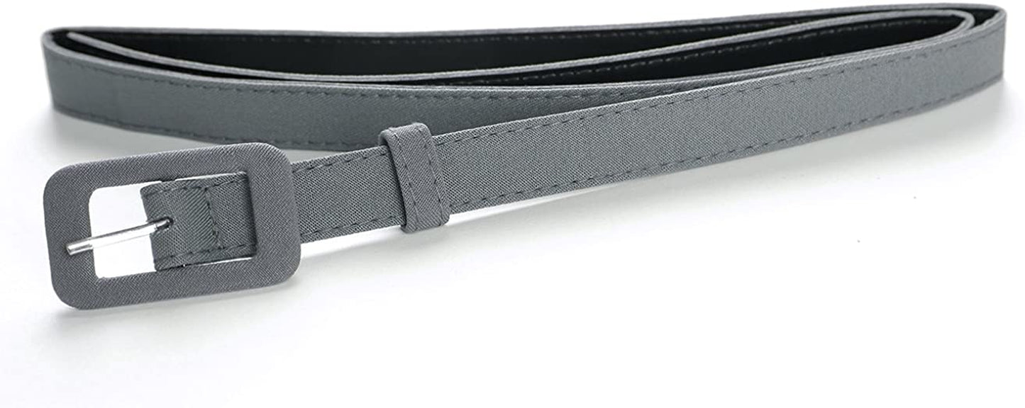 MUXXN Womens Belt- Solid Color Basic Belt for Casual Formal Dress or Jeans Apparel & Accessories > Clothing Accessories > Belts MUXXN Gray Small 