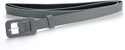 MUXXN Womens Belt- Solid Color Basic Belt for Casual Formal Dress or Jeans Apparel & Accessories > Clothing Accessories > Belts MUXXN Gray Small 
