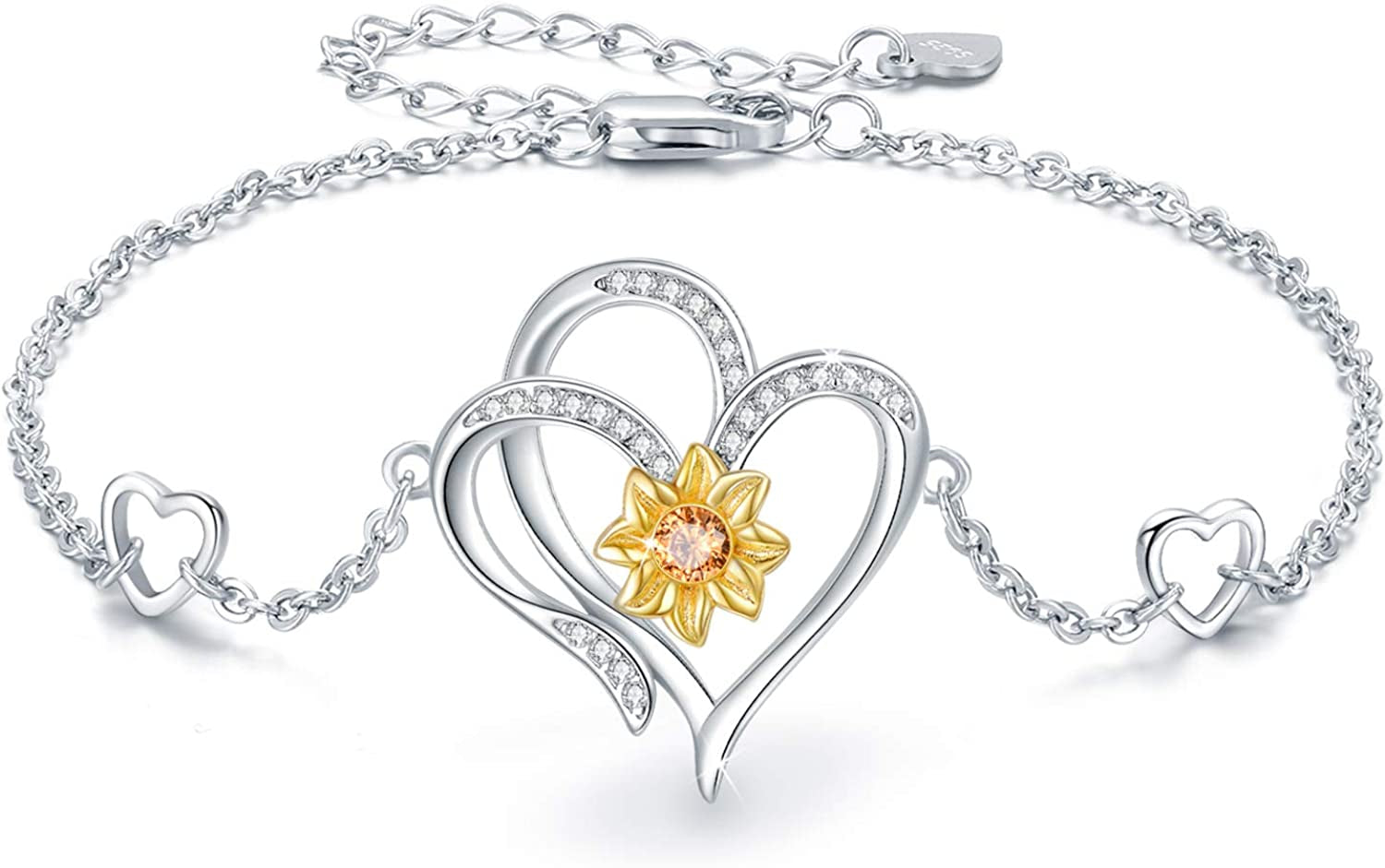 Sunflower Ankle Bracelet Jewelry Gifts Sterling Silver Sunflower Anklet for Women Girlfriend Wife Christmas Birthday Summer Sunshine Ankle Bracelet Gifts Apparel & Accessories > Jewelry > Anklets MEDWISE   
