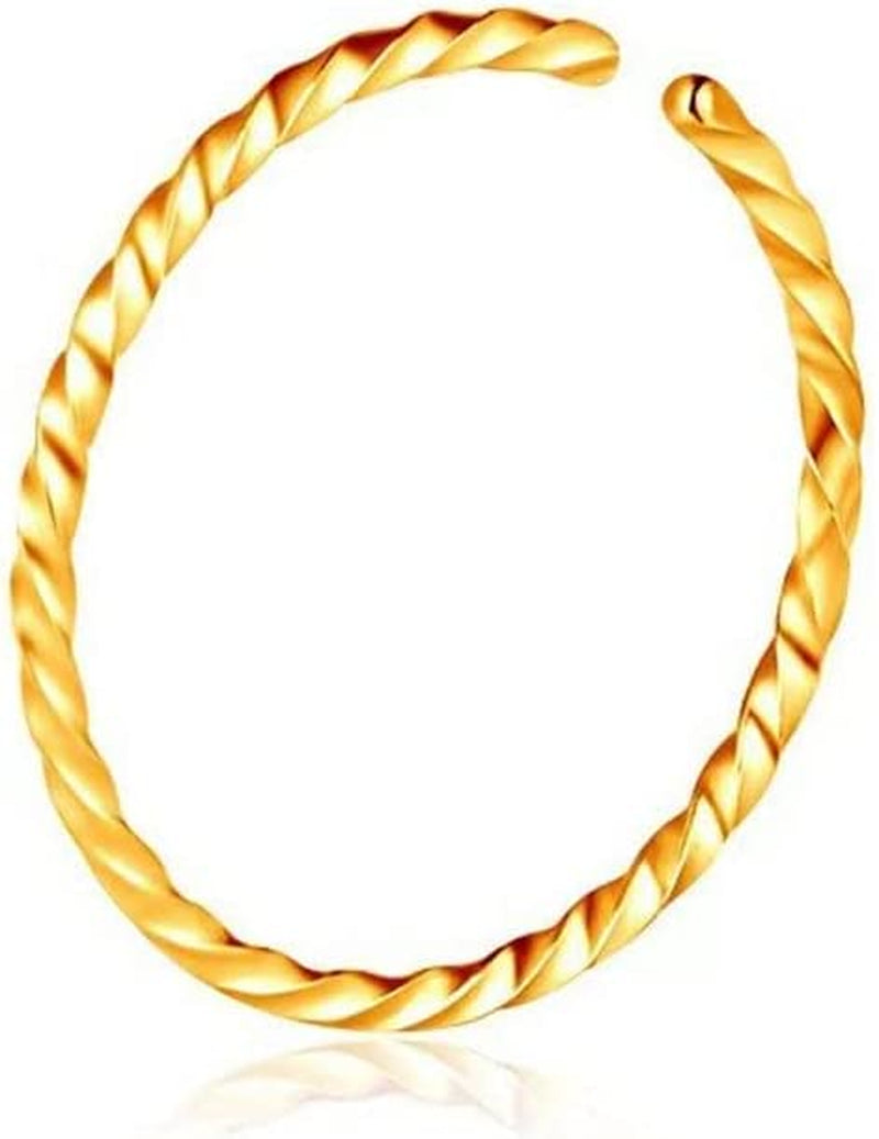 Stainless Steel Twist Nose Rings Hoop Tragus Cartilage Helix Ring Lip Septum Fake Piercing Jewelry Braided Ear Clips Body Accessories(Silver) Apparel & Accessories > Jewelry > Rings Generic Stainless Steel,Rose Gold  