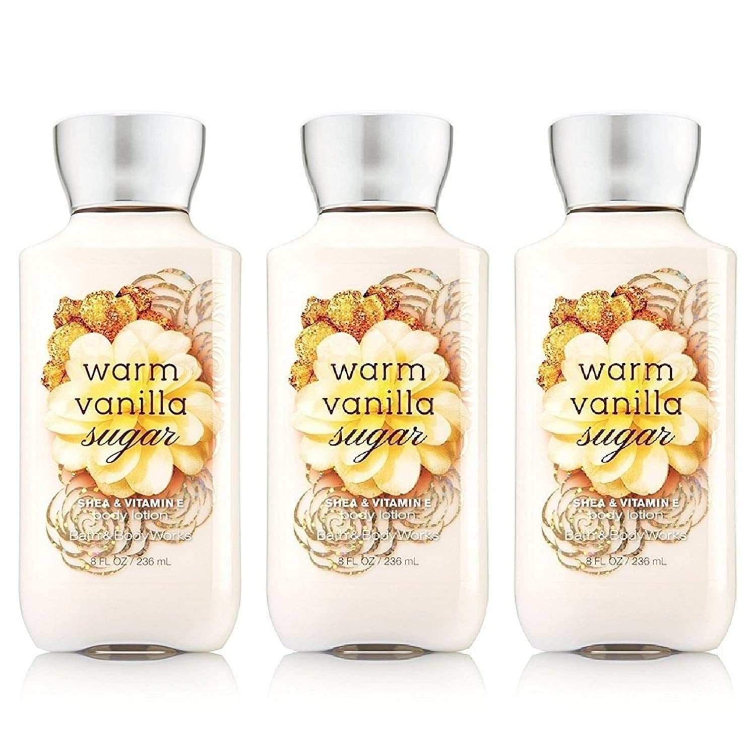 Bath and Body Works WARM VANILLA SUGAR Body Lotion 8 FL OZ (3 Pack) Health & Beauty > Personal Care > Cosmetics > Bath & Body Bath & Body Works   