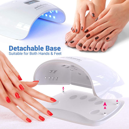 Melodysusie UV LED Nail Lamp True 54W Professional Nail Dryer for Gel Nail Polish Curing Lamp with 3 Timer Setting, Automatic Sensor, LCD Display, Detachable Tray Nail Art Tools Accessories Health & Beauty > Personal Care > Cosmetics > Cosmetic Tools > Nail Tools MelodySusie   