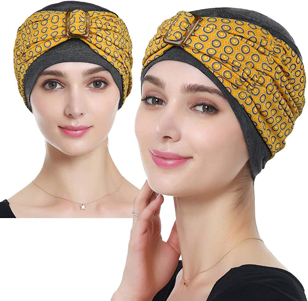 Chemo Turban Headwear Spring Summer Beanie Hats for Women – Soft, Stylish, Warm Apparel & Accessories > Clothing Accessories > Headwear KYLIE MAX Leopard  