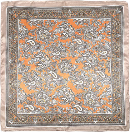 HAIMEIKANG Satin Head Scarves Square Silk Feeling Hair Scarf 4 PCS 23.6 Inches Headscarf for Women Silk Hair Bandanas Apparel & Accessories > Clothing Accessories > Bandanas & Headties HAIMEIKANG   