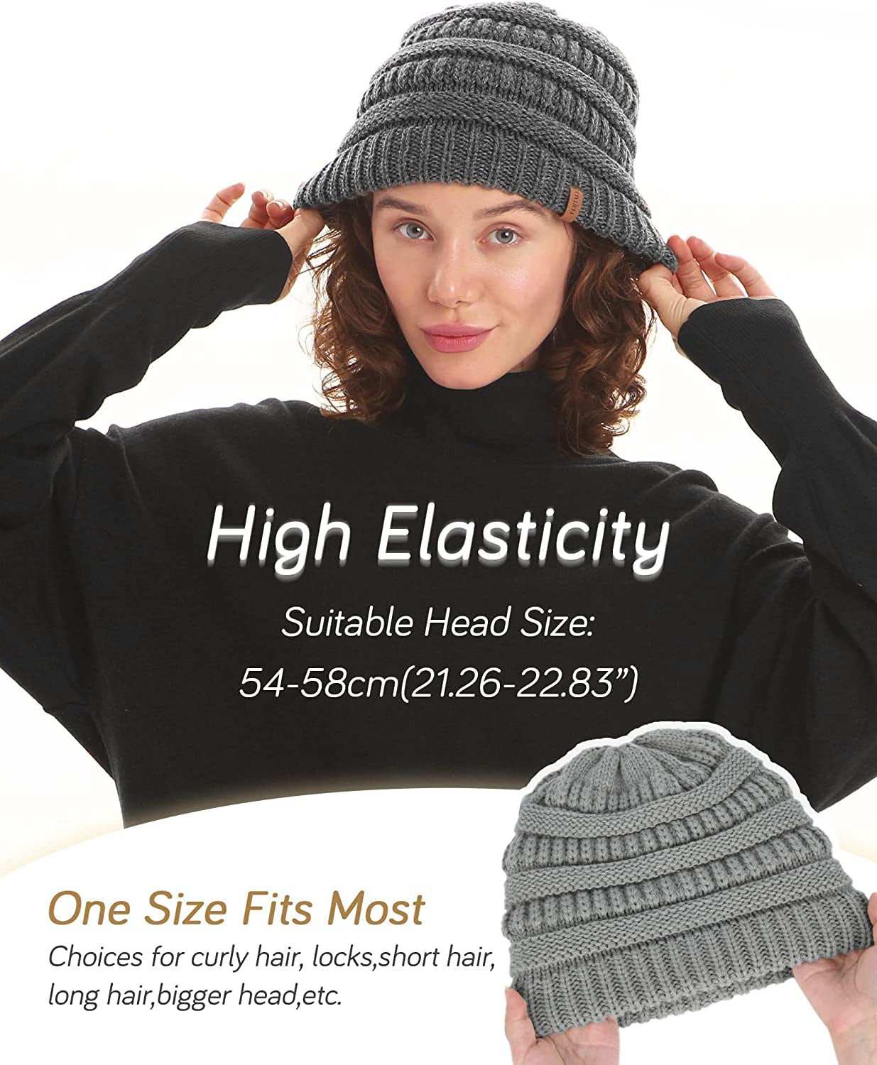 FURTALK Knit Beanie Hats for Women Men Fleece Lined Ski Skull Cap Slouchy Winter Hat Apparel & Accessories > Clothing Accessories > Hats KYLIE MAX   