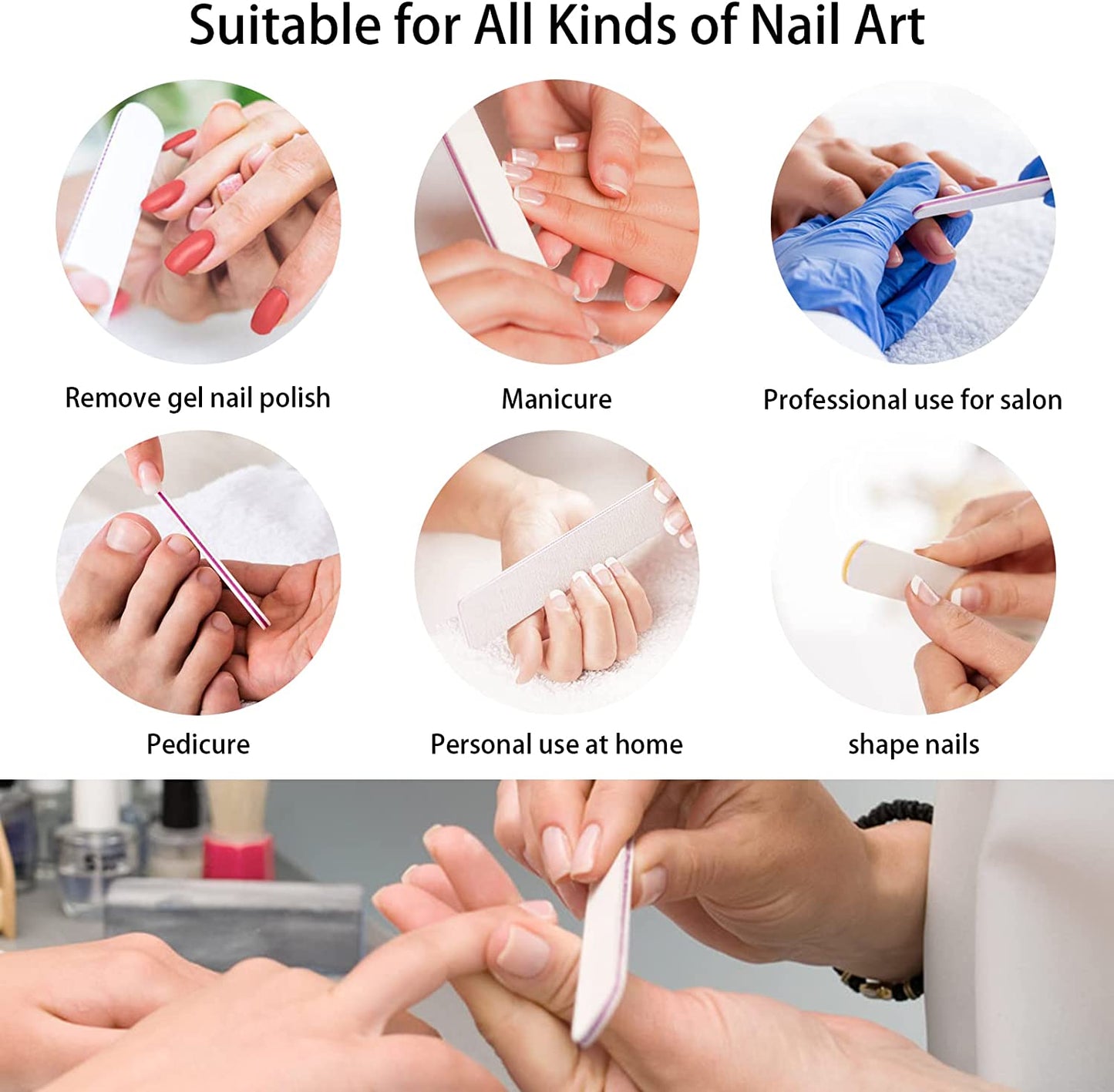 Lofuanna Nail File 15 PCS Professional Double Sided Acrylic Nail File,Washable Nail File Manicure Tools for Poly Nail Extension Gel and Acrylic Nails Tools Suit for Home Salon (100/180 Grit) Health & Beauty > Personal Care > Cosmetics > Cosmetic Tools > Nail Tools lofuanna   