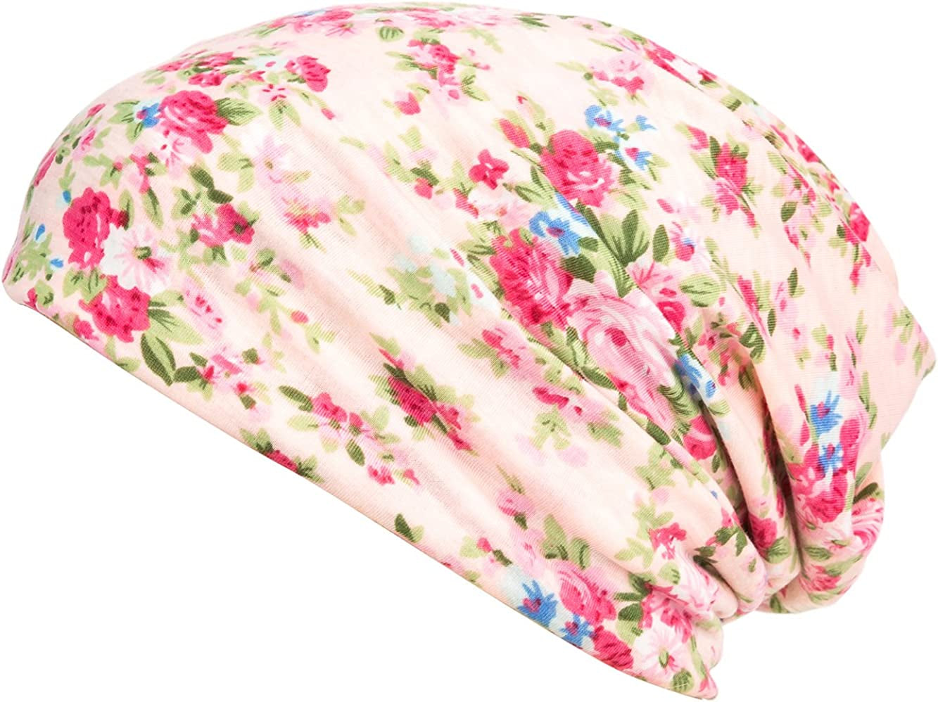 HONENNA Printed Turban Headband Chemo Cap Soft Sleep Beanie Apparel & Accessories > Clothing Accessories > Headwear HONENNA Pink  