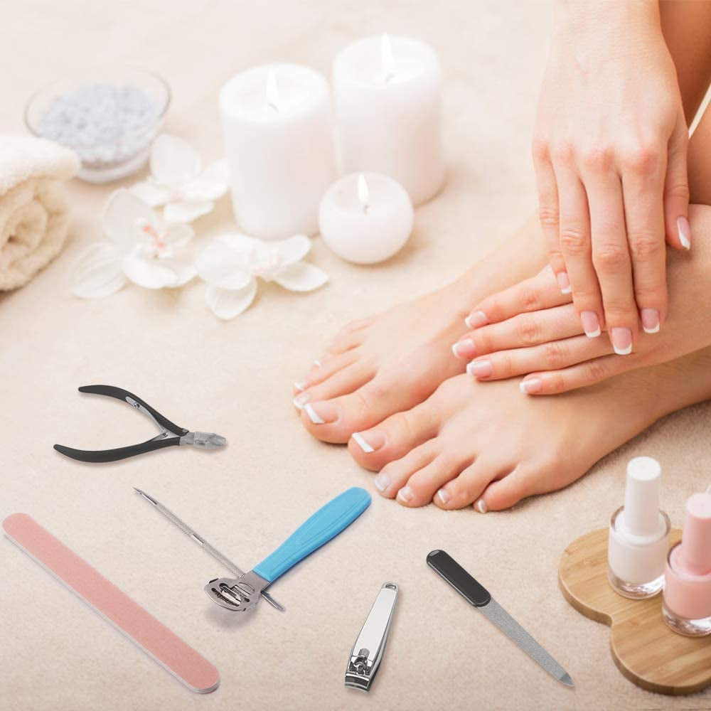 Professional Pedicure Tools Set, 13 in 1 Stainless Steel Foot Care Kit Foot Rasp Dead Skin Remover Pedicure Kit, Feet File Kit Feet Callus Remover with Storage Box for Men Women Travel Health & Beauty > Personal Care > Foot Care HAPYTHDA   