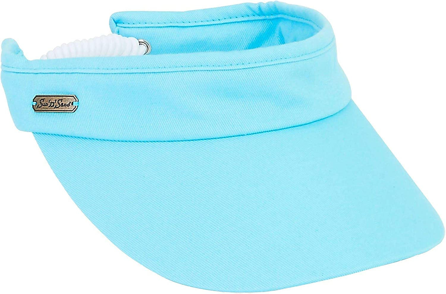 Sun Visors for Women - Visor Hats for Women, Summer, Beach, Gardening - Great for Golf, Tennis, Softball Apparel & Accessories > Clothing Accessories > Headwear Sun 'N' Sand Blue Coil Back - 3" Brim 