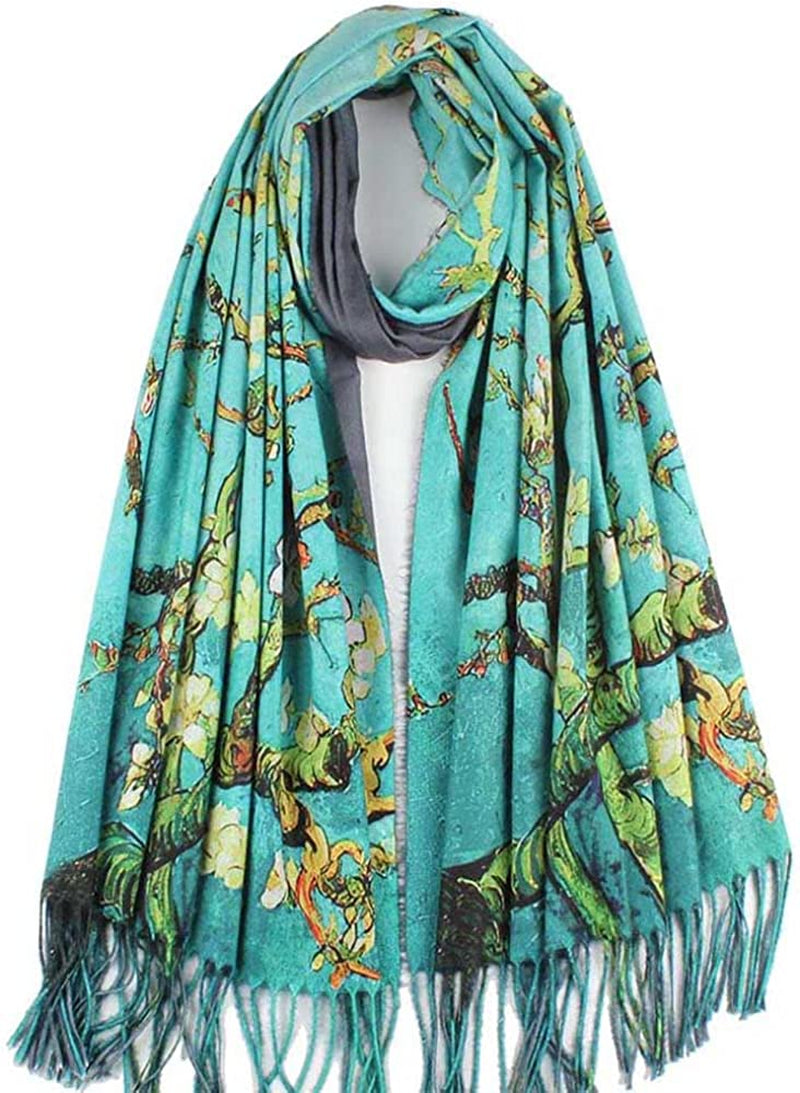 Soft Cashmere Feel Scarf for Women Elegant Art Print Winter Warm Scarves Large Shawl Wrap Monet Klimt Van Gogh Gifts Apparel & Accessories > Clothing Accessories > Scarves & Shawls Umjetnost C10  