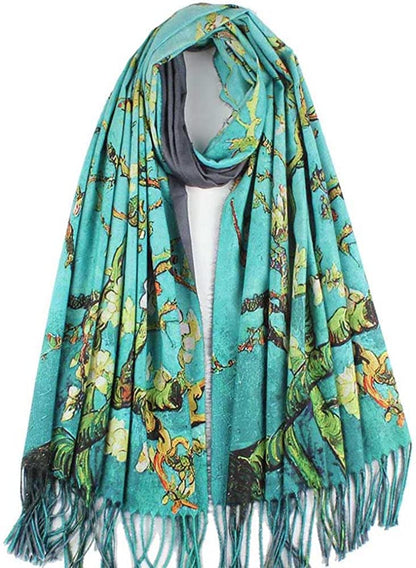 Soft Cashmere Feel Scarf for Women Elegant Art Print Winter Warm Scarves Large Shawl Wrap Monet Klimt Van Gogh Gifts Apparel & Accessories > Clothing Accessories > Scarves & Shawls Umjetnost C10  