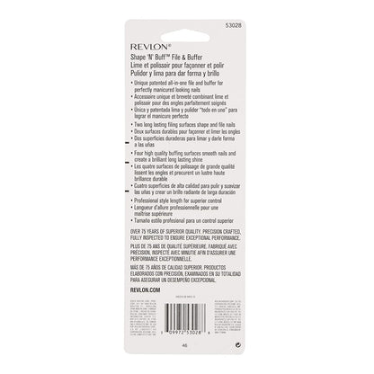 Nail Buffer by Revlon, Shape 'N' Buff Nail File & Buffer, Nail Care Tool, All-In-One Shaping & Buffing, Easy to Use, 1 Count (Pack of 1) Health & Beauty > Personal Care > Cosmetics > Cosmetic Tools > Nail Tools REVLON   